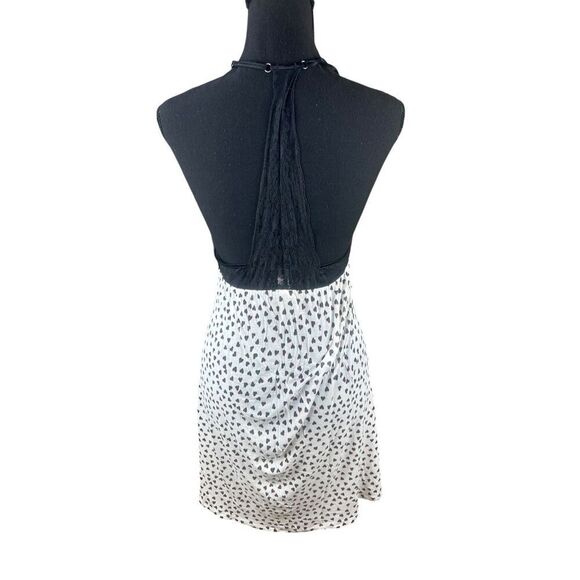 Victoria secrets Medium black lace hearts cotton sleep dress pajamas - Picture 4 of 6